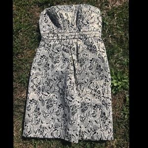 Gianni Bini Cocktail Dress Black Gold Strapless
